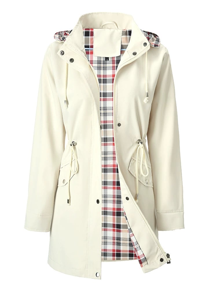 ModeGeist | Funktionale Damenjacke mit Karomuster & wasserfestem Komfort