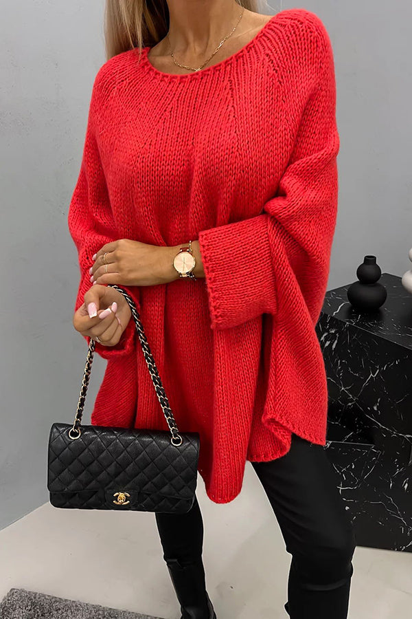 ModeGeist | Vila Rippenstrick Poncho-Bluse