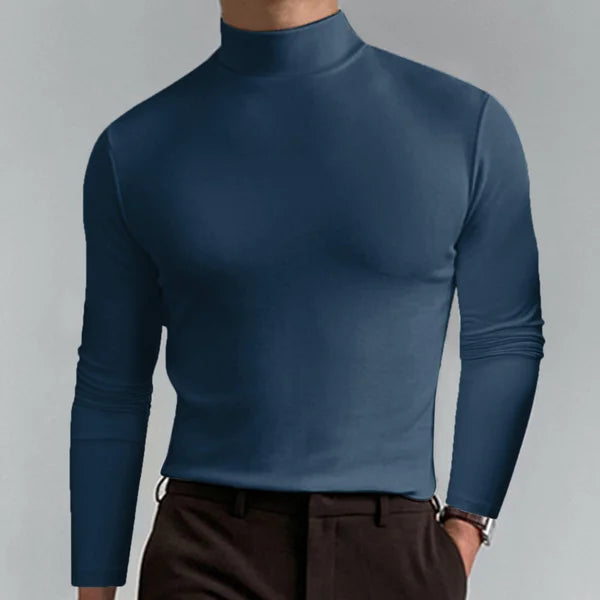 Schmales Langarm-Rollkragen-Shirt von Oliver