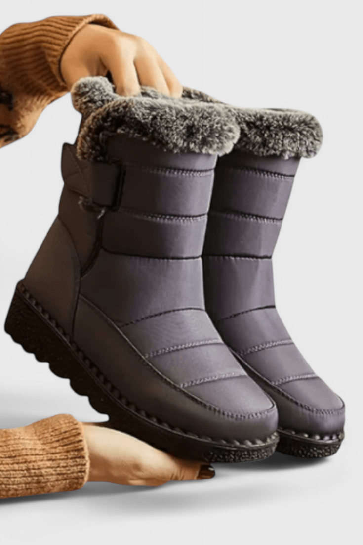 MODEGEIST Damen Wasserdichte Stiefel Rutschfest Wadenhoch Allwetter