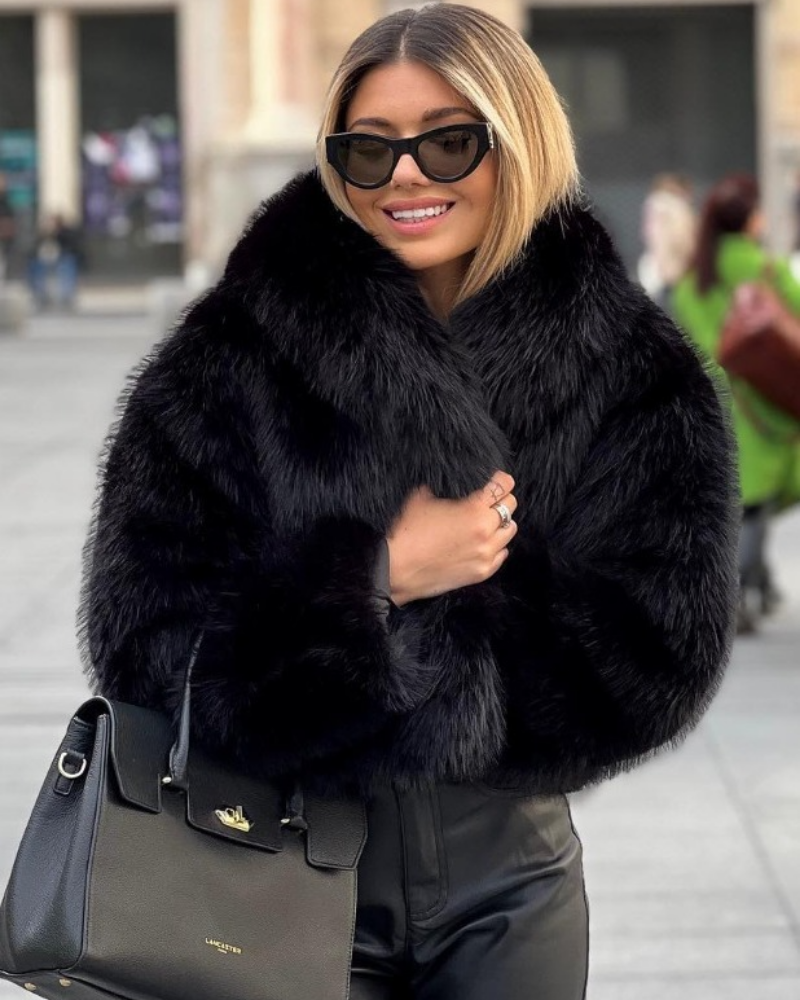 ModeGeist | Flauschige Fell Jacke Damen