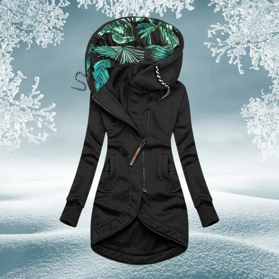 ModeGeist | Lang für Frauen mit Kapuze und langen Ärmeln ideal für den Herbst und Winter