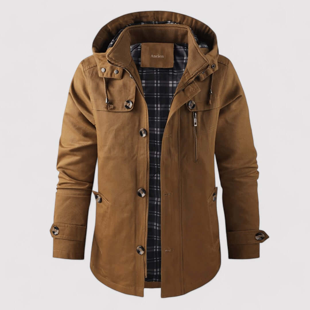ModeGeist | Herren wasserdichte Winterjacke mit Kapuze