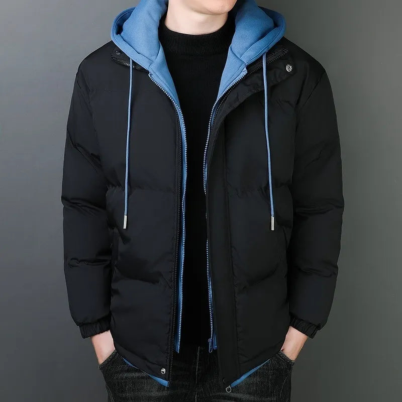 ModeGeist | Herrenjacke aus schwerem Baumwollstoff mit winddichter Kapuze