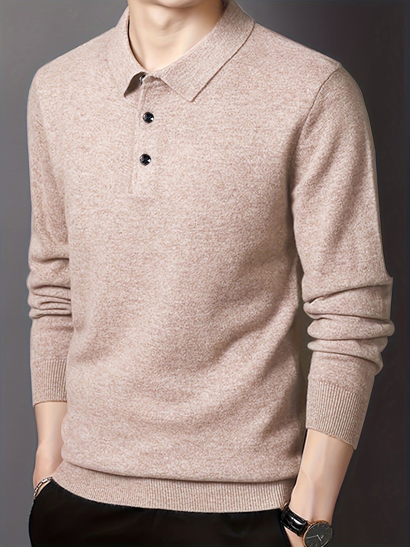 ModeGeist | Klassische Strick-polo Weich und Bequem Wollmischung