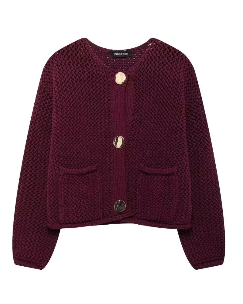 ModeGeist | Burgundy Cardigan