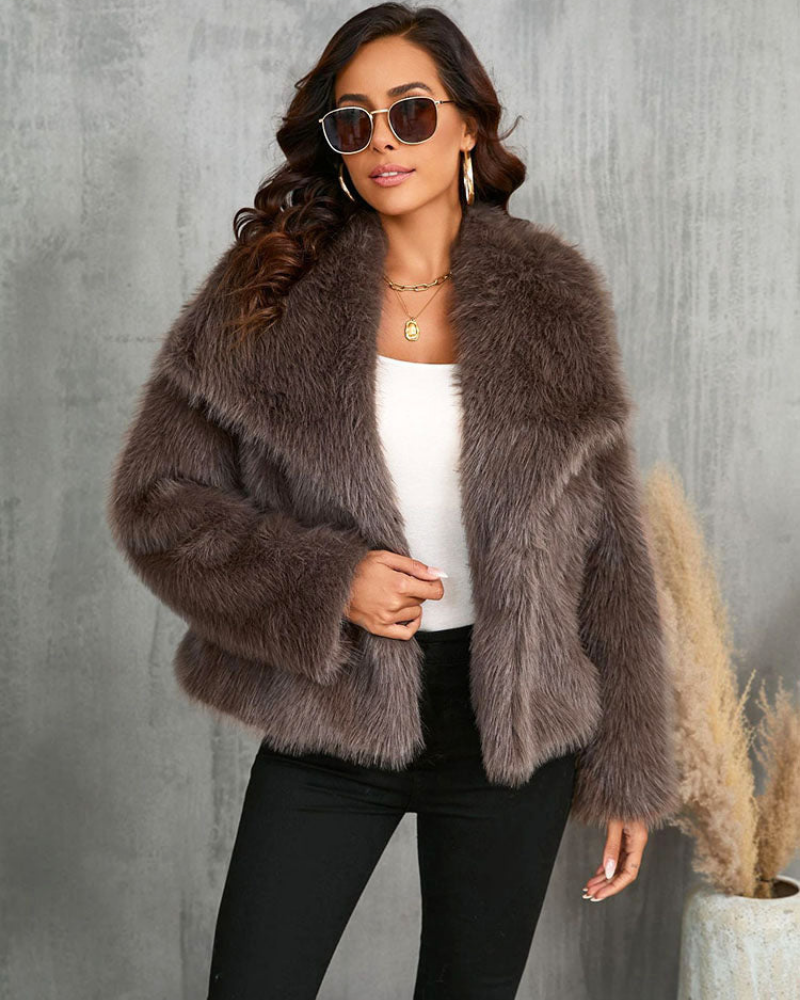 ModeGeist | Flauschige Fell Jacke Damen