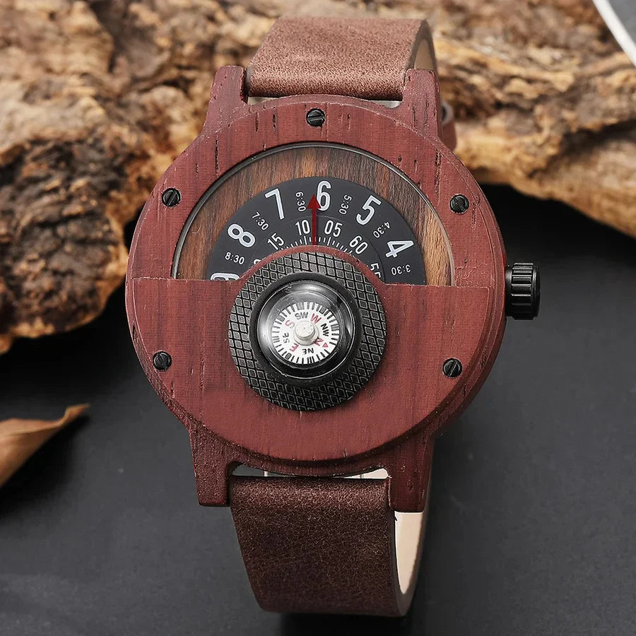 RAMON Holzuhren mit Lederarmband