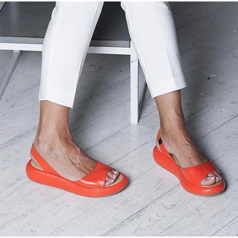 Damen Sandalen: Elegante offene Plateausandalen