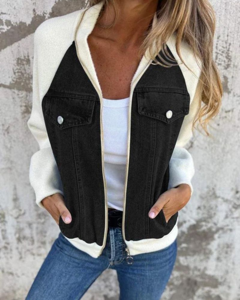 ModeGeist | Moderne Jacke Aus Denim Stoff