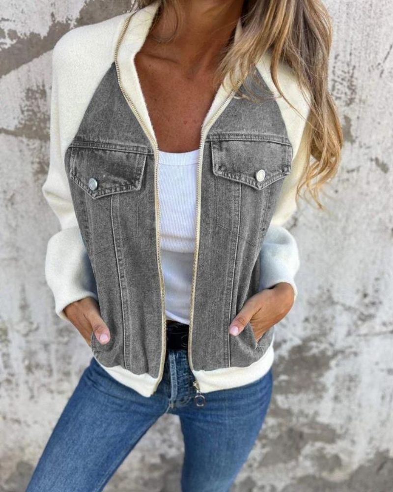 ModeGeist | Moderne Jacke Aus Denim Stoff