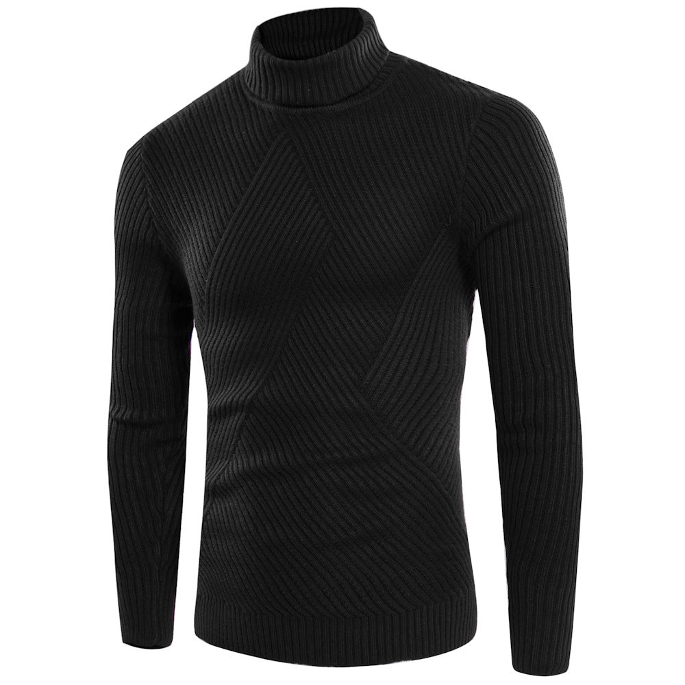 Herren stilvoller Rollkragenpullover mit strukturiertem Design ModeGeist