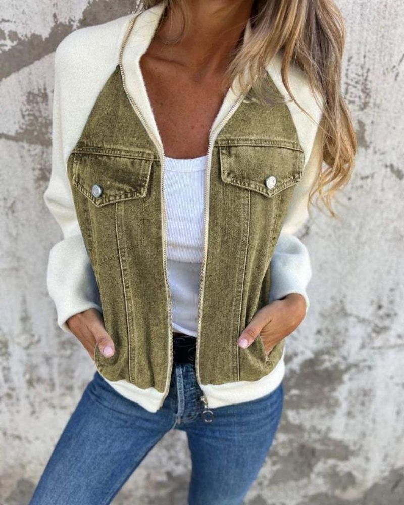 ModeGeist | Moderne Jacke Aus Denim Stoff