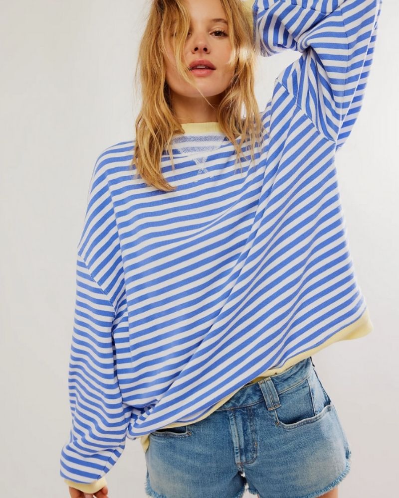 ModeGeist | Übergroßer Gestreifter Pullover