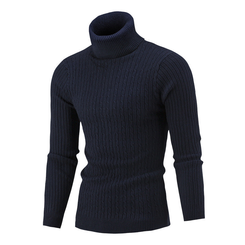 Herren rollkragen Pullover mit Zopfmuster ModeGeist