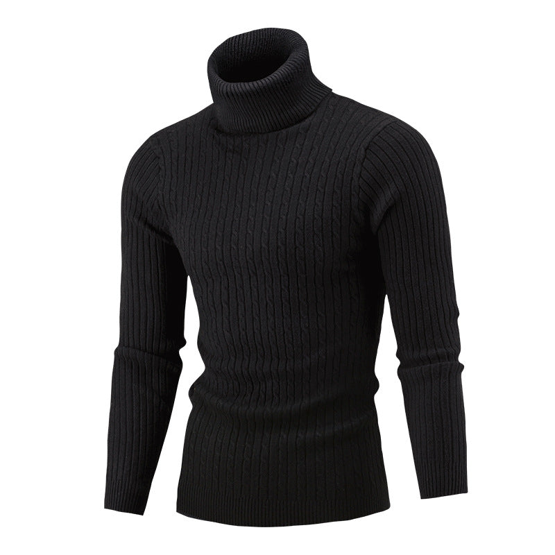 Herren rollkragen Pullover mit Zopfmuster ModeGeist