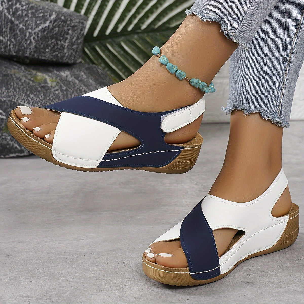 MODEGEIST Damen Sandalen Verstellbar Gepolstertes Fußbett Komfort