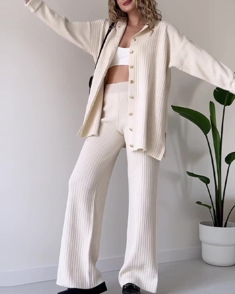 ModeGeist | Lässiges Strick 2-Teiliges Set