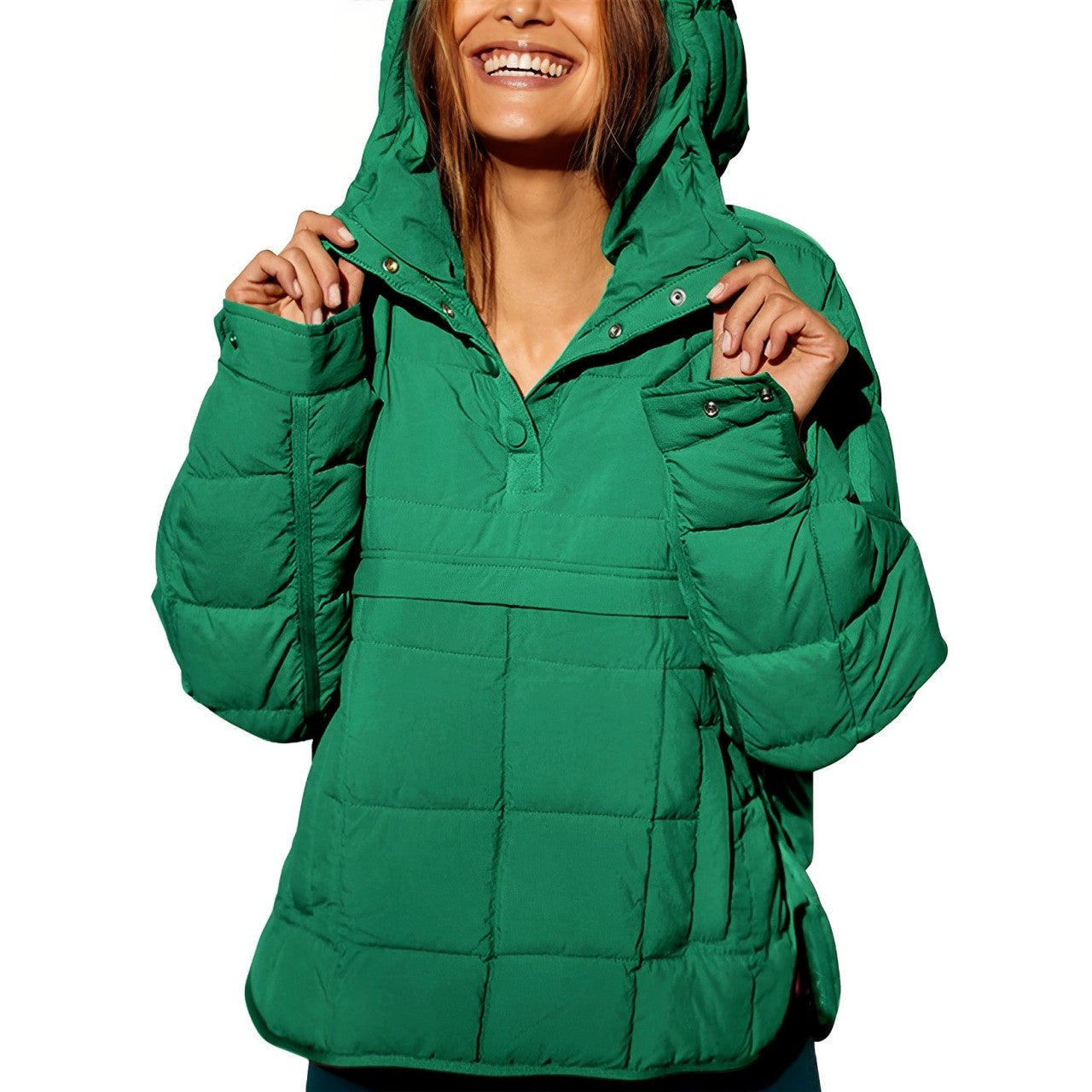 Grier: Einfache, gesteppte Kapuzenjacke