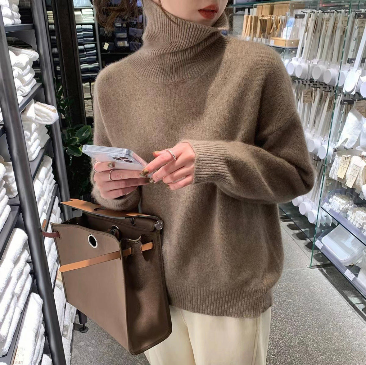 ModeGeist | Rollkragenpullover Kaschmir Perfekt für Kältere Tage