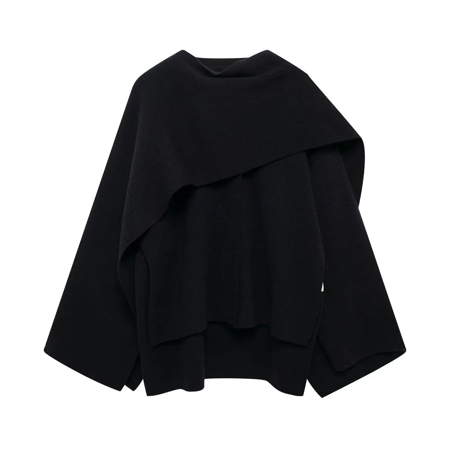 MODEGEIST Damen Cape Mantel Offen Vorne Vielseitig Design