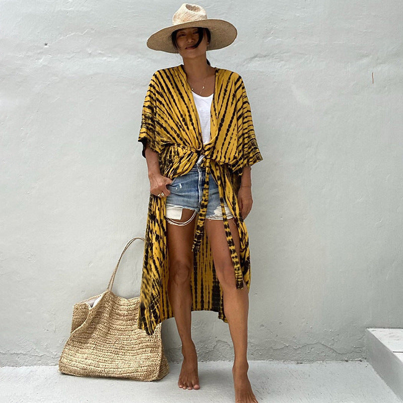ModeGeist | Glamouröse Sonnenschutz Resort Strandkleid Cover Up
