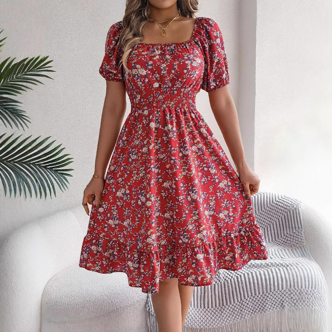 Mila® Puffärmeliges Blumenkleid
