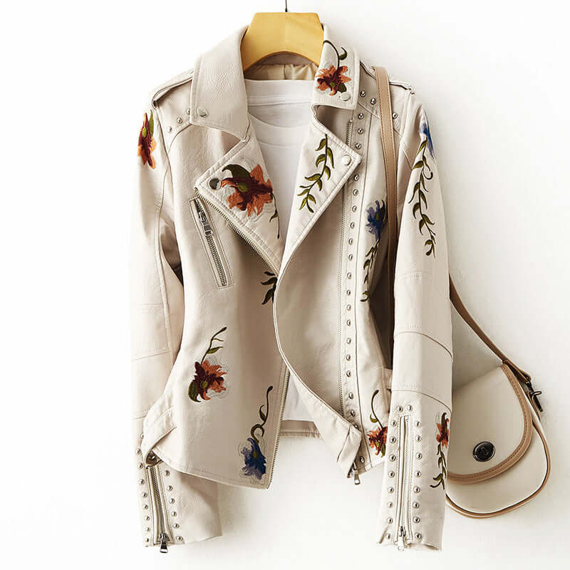ModeGeist | Damen Retro Blumenmuster Jacke