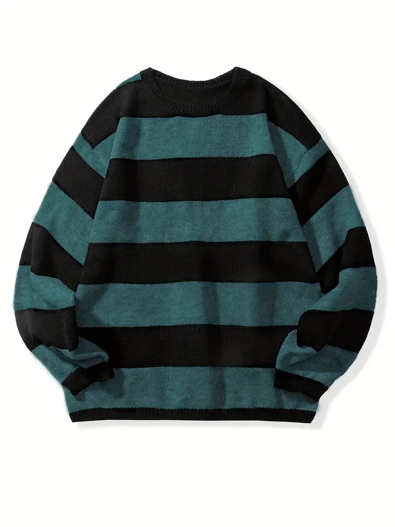 Herren-Pullover im Retro-Streifendesign
