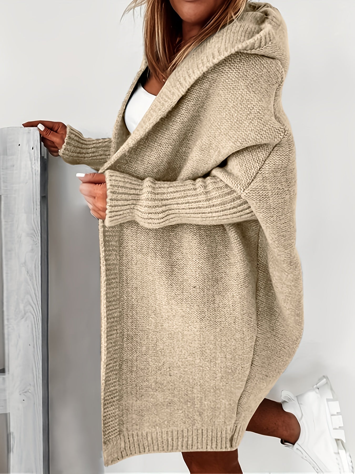 ModeGeist | Gemütliche Kapuzen-Strickjacke