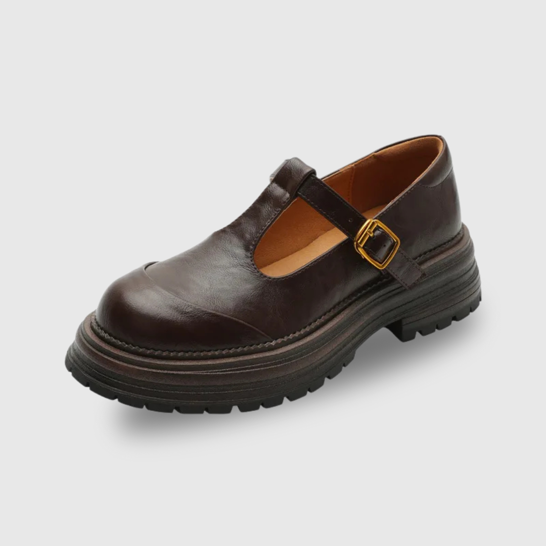 MODEGEIST Damen T-Bar Mary Jane Schuhe Runde Zehenpartie Niedrig