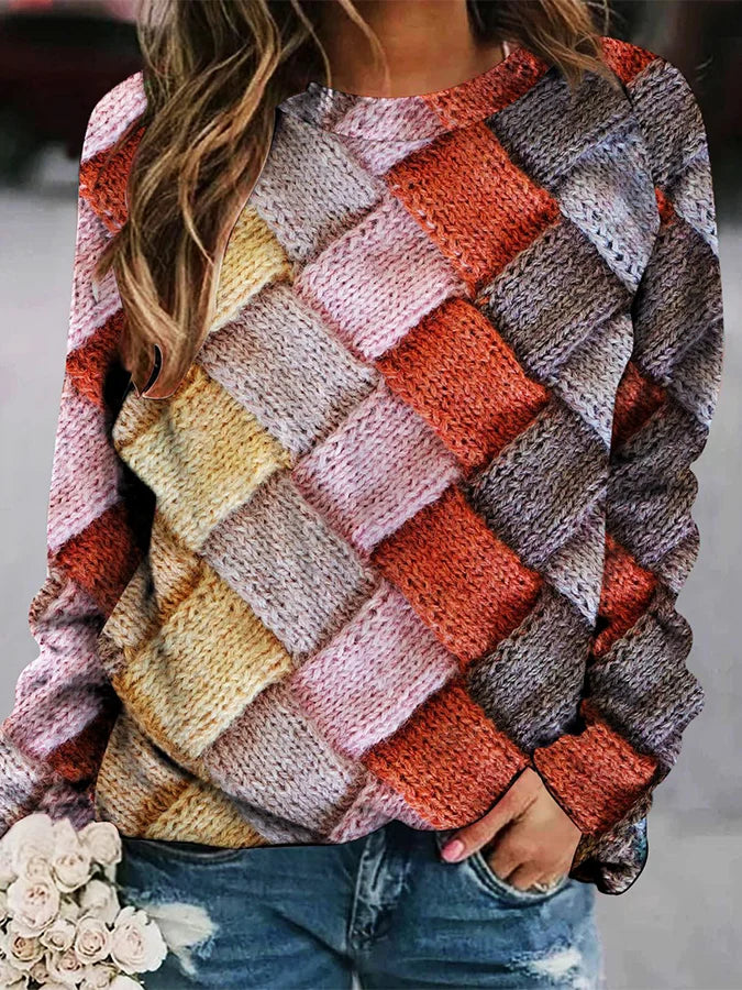 Leila Sweatshirt mit buntem Druck