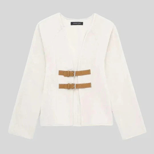 Fenja Damen Vintage Schnallenjacke