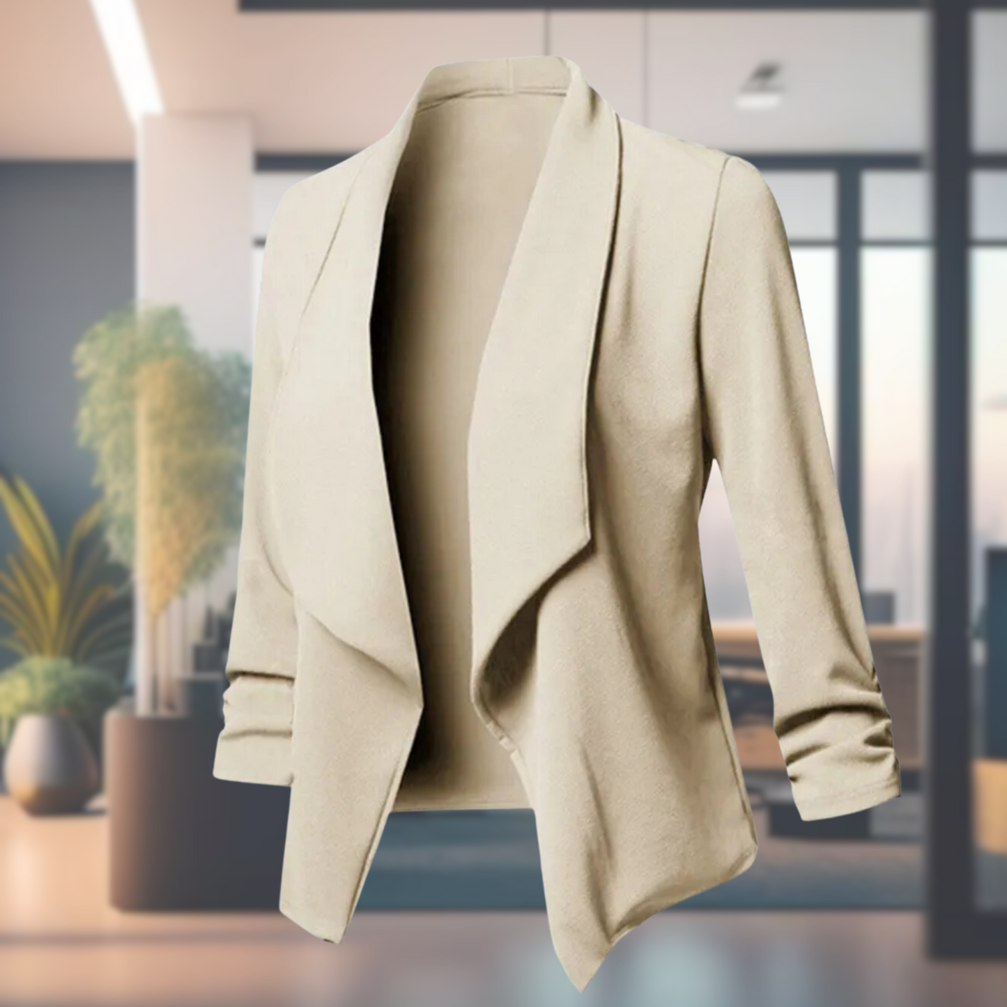ModeGeist | Offener Damenblazer Mit Langen Ärmeln