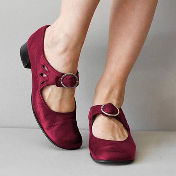 ModeGeist | Orthopädische Vintage-Schuhe mit Runder Zehenpartie