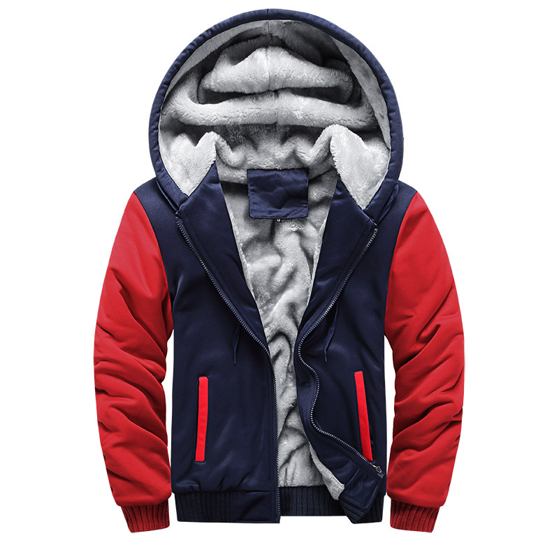 Männer Winterjacke mit Kapuze und Fleecefutter