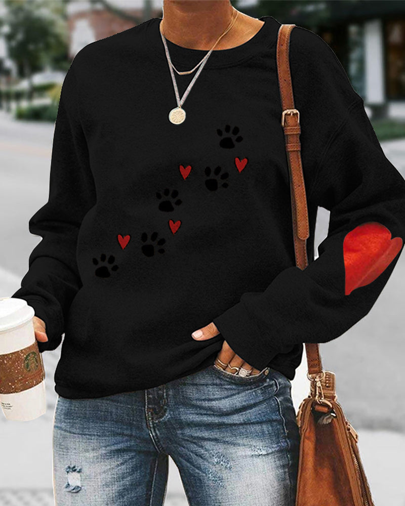 Sweatshirt mit Pfotenabdruck von Fudus