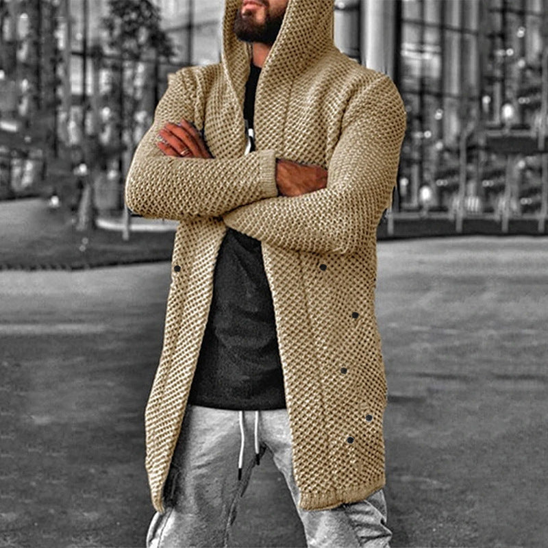 ModeGeist | Strickjacke mit Kapuze für Männer