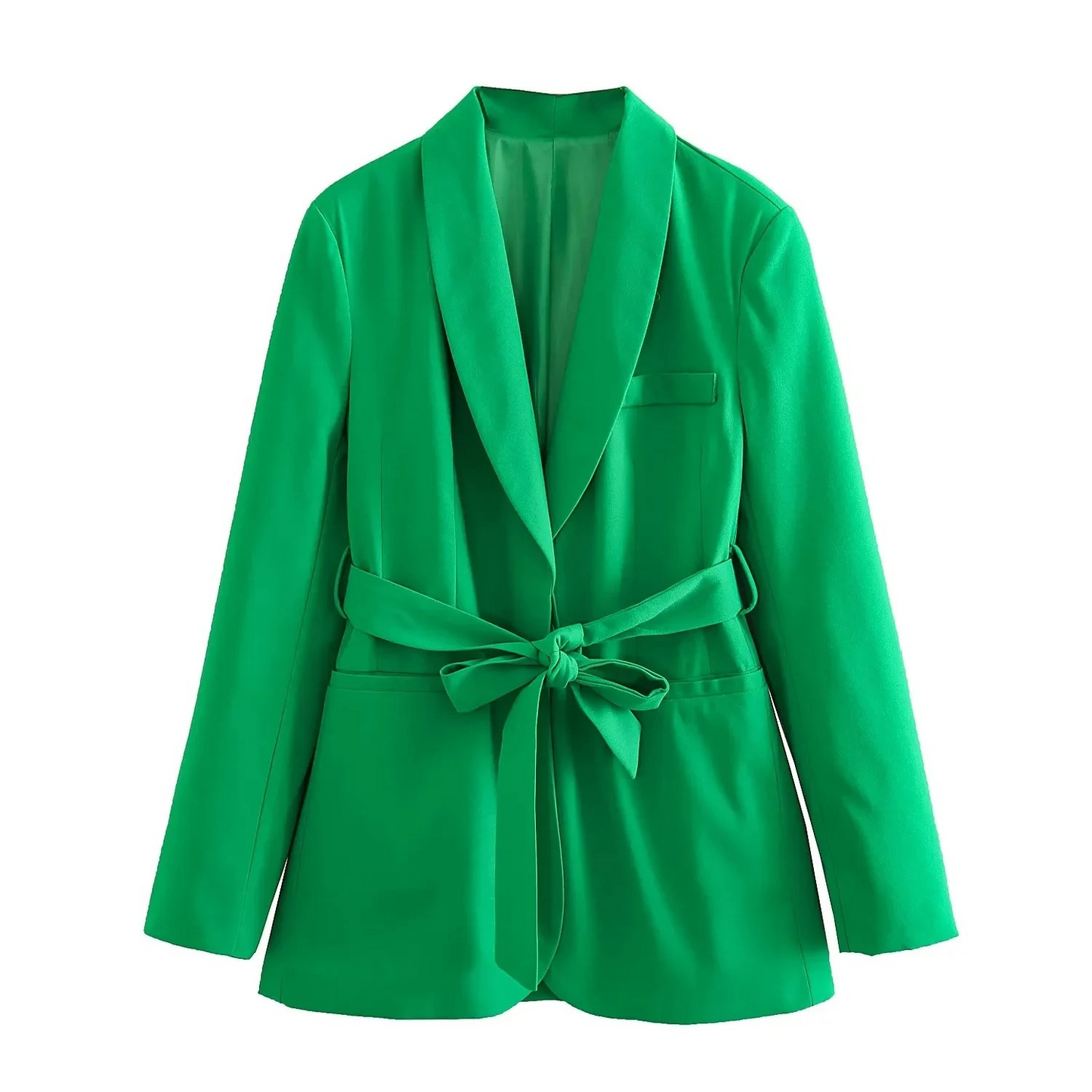 ModeGeist | Mehrfarben Hausbekleidungsstil Blazer und Hose Set