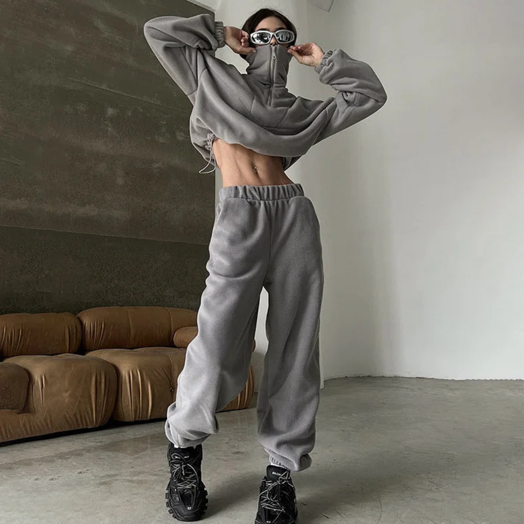 ModeGeist | Pullover mit Kragen für Frauen Warm