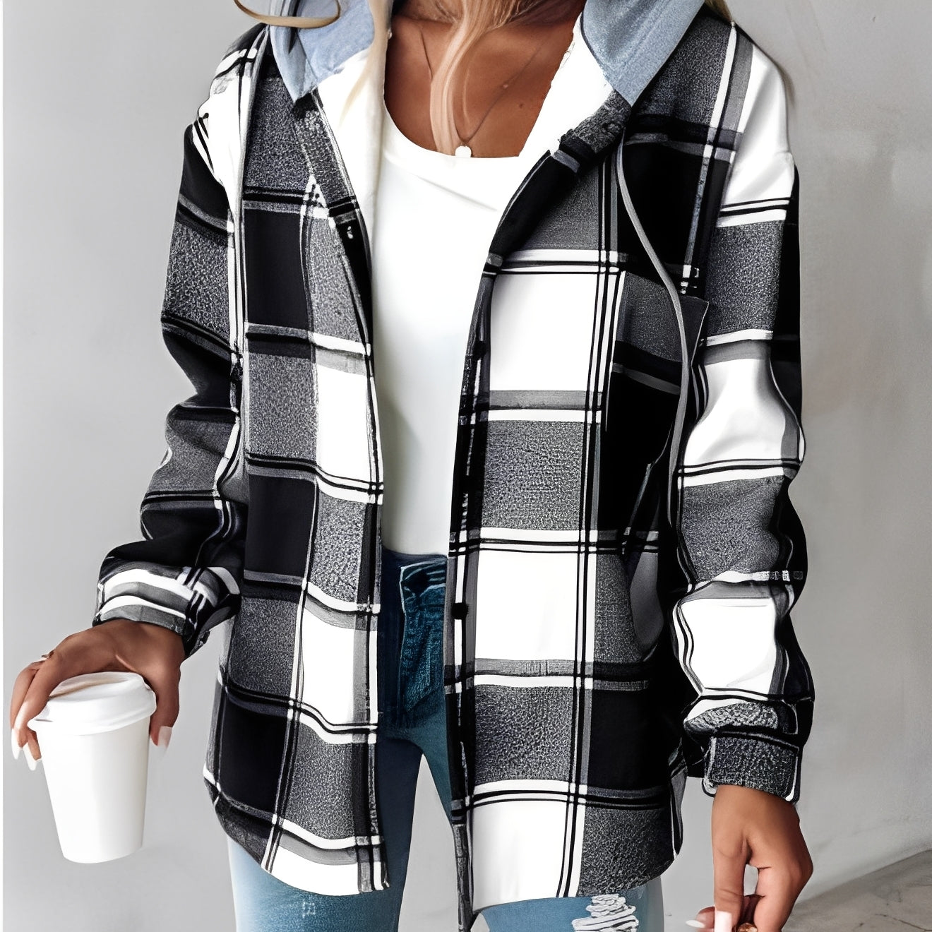 ModeGeist | Freizeit, Warme Kapuzenjacke für Frauen