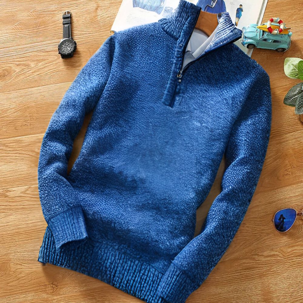 Kuscheliger Samuel Wollpullover mit Reißverschluss