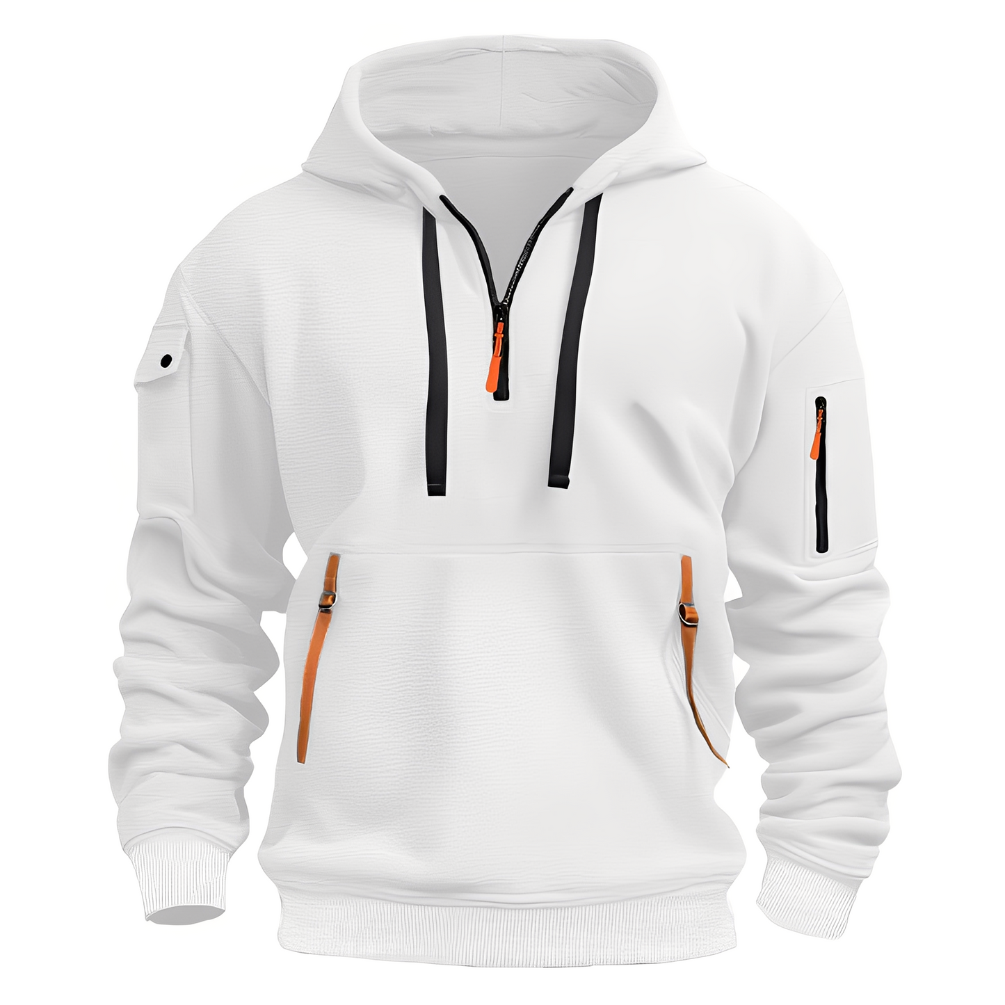 ModeGeist | Lässiger, lockerer Hoodie mit Reißverschluss für Männer