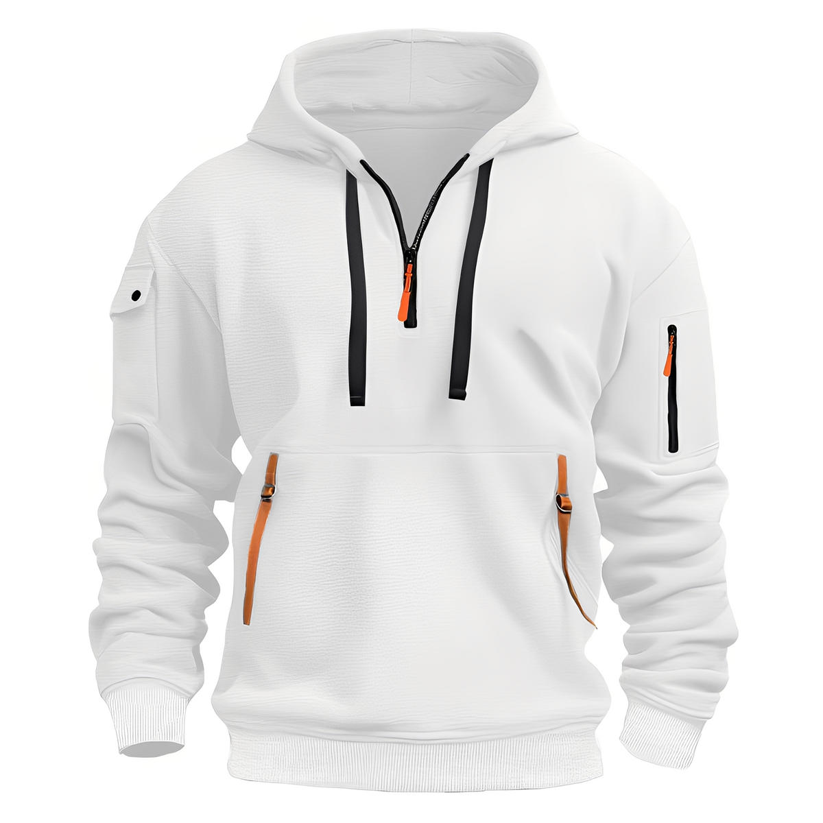 ModeGeist | Lässiger, lockerer Hoodie mit Reißverschluss für Männer