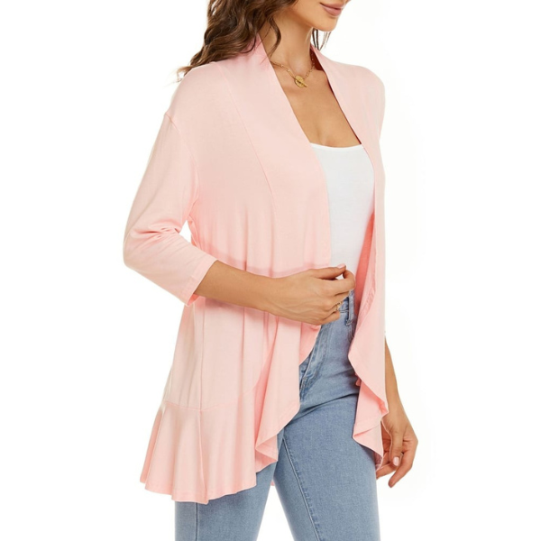SEVDA Cardigan: leichter Cardigan mit Dreiviertelärmeln