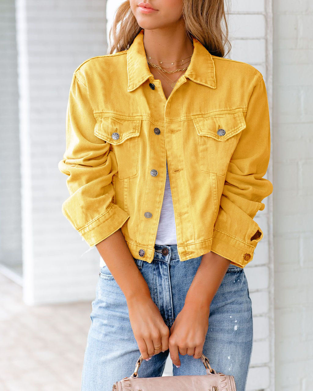 ModeGeist | Lässige Jeansjacke mit Taschen für Damen