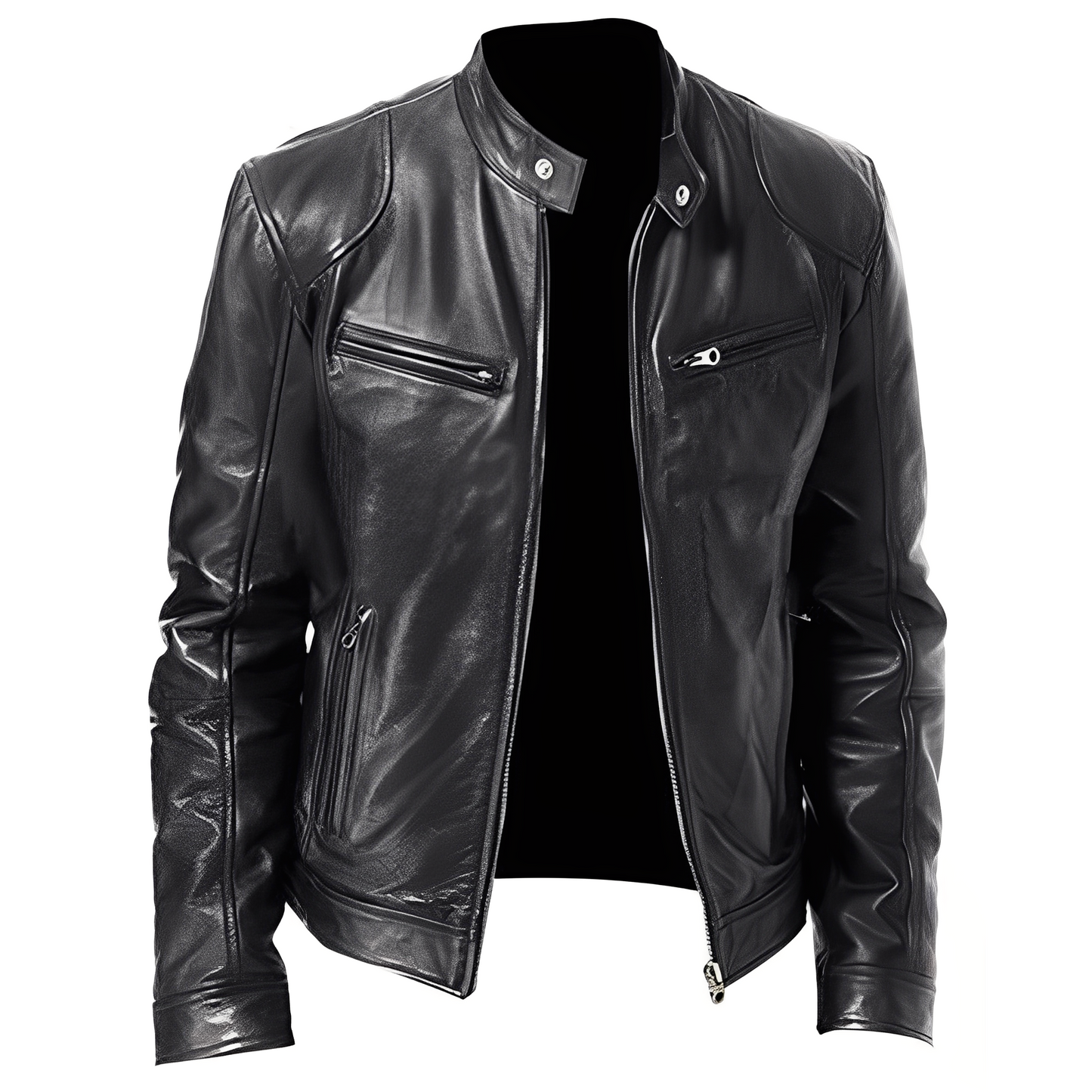 ModeGeist | Freizeit PU Lederjacke für Männer