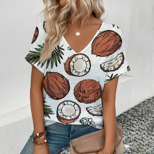 Fudus Mode-Obst-Druck-T-Shirt