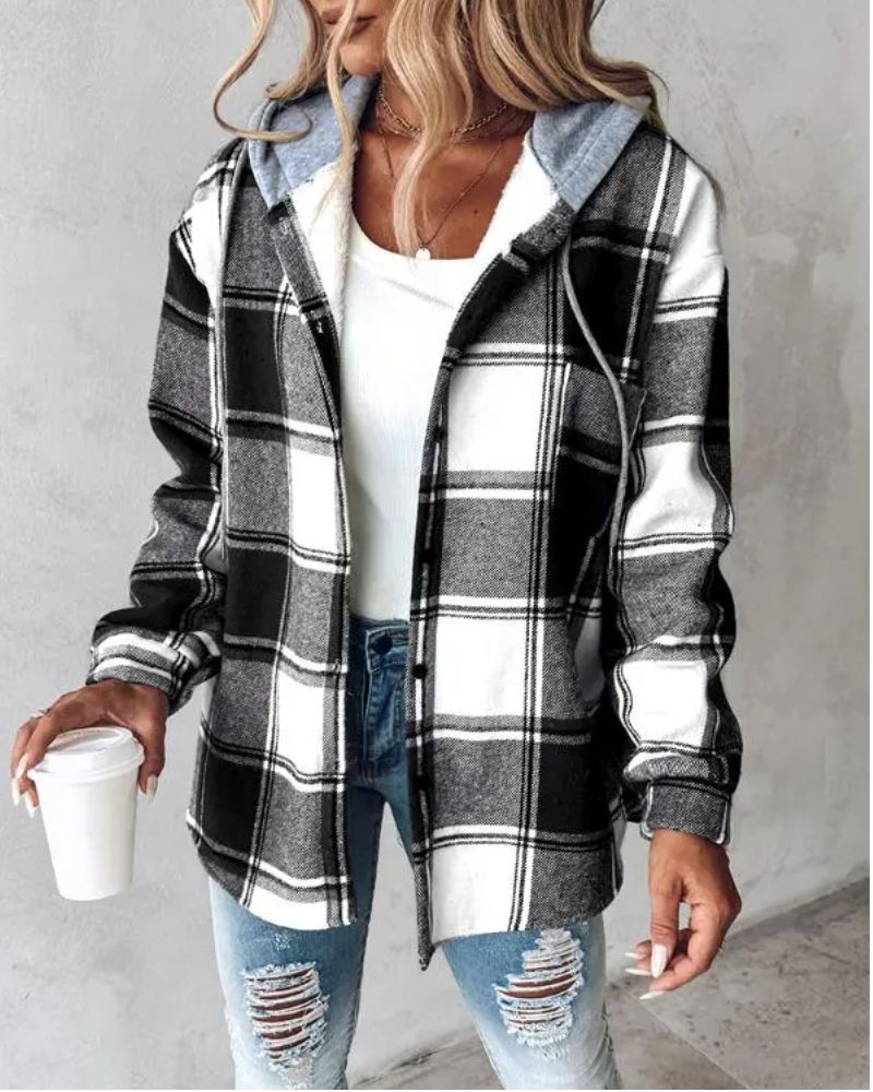 ModeGeist | Weiche Flanell Bedruckte Jacke