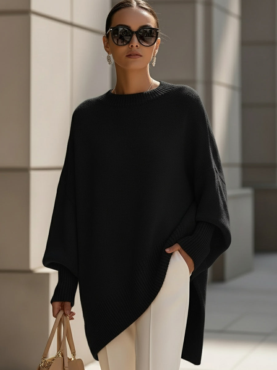 MODEGEIST Damen Oversize-Poncho Weich Vielseitig Casual